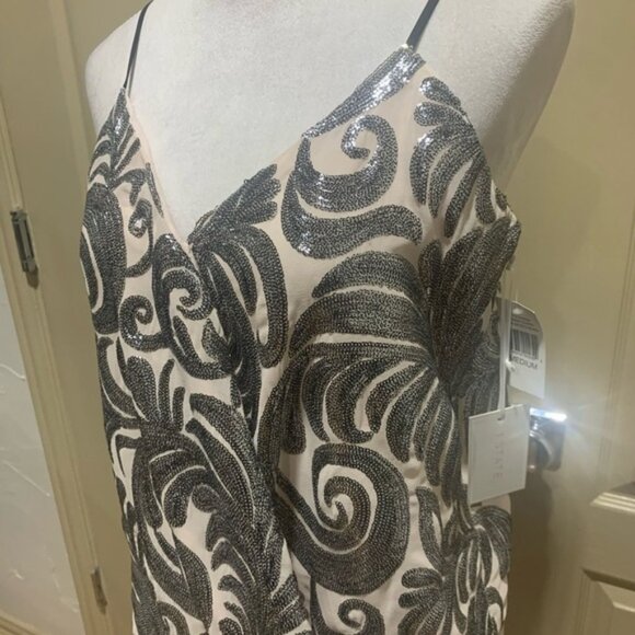 NWT! 1. State “Midnight Soirée” Sequin Strappy Blouse M - Picture 9 of 9